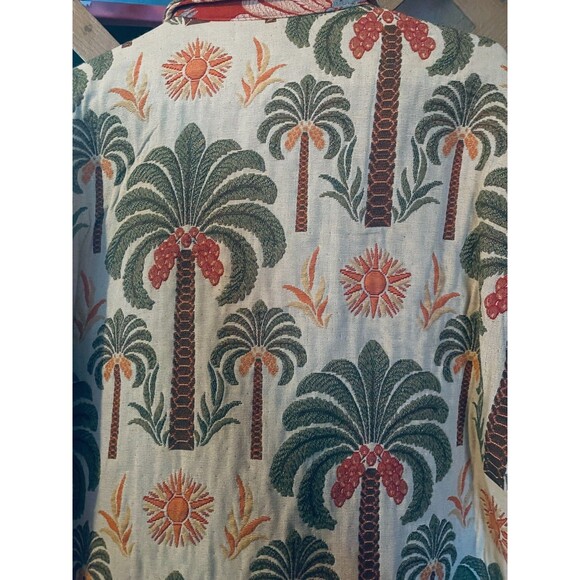 LIFESTYLE Plus 90's Y2K Woman Reversible Tapestry Palm Tree's Jacket 2X - Picture 7 of 13